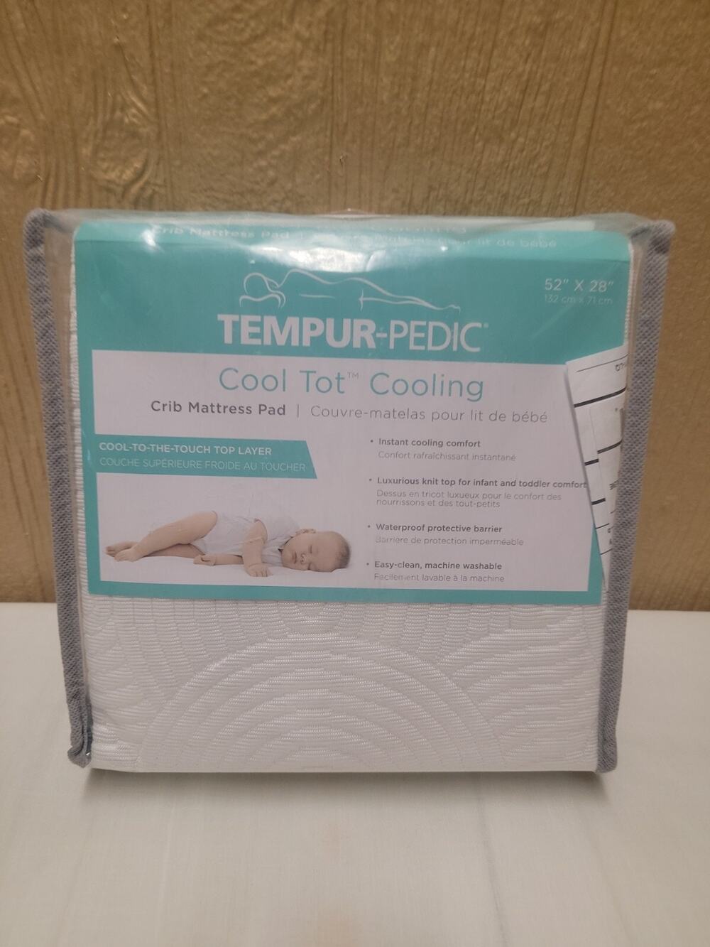 Waterproof Cool Tot Cooling Crib Mattress Pad 52 x 28" NEW